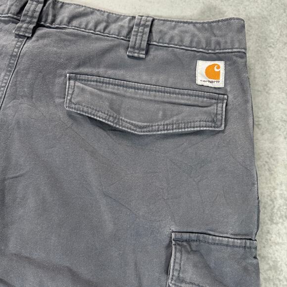 Carhartt Relaxed Fit Cargo Shorts Workwear Gray Utility - Size: 38 - Picture 7 of 7